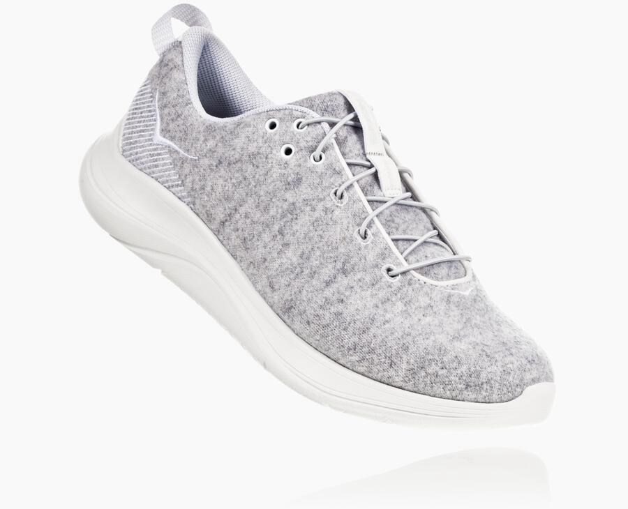 Tenis Hoka One One Mujer Grises - Hupana Flow Wool - HIFX75928